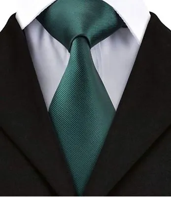 New Men's Designer Jade Green Silk Tie  • £6.99