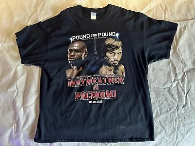 2015 Floyd Mayweather Vs Manny Pacquiao Boxing T-Shirt Men’s Size Xxl 2xl Gildan • $24.99