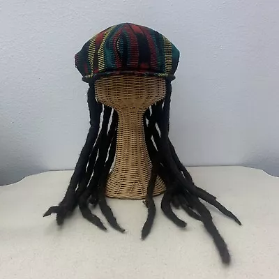 Bob Marley Jamaica Rasta Hat Cap Reggae Dreadlocks Hair Halloween Costume Smoke • $19.93