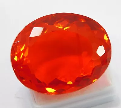 Natural 89.40 Ct Awesome Fire Sparkling Mexican Orange Fire Opal Loose Gemstone • $0.55