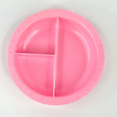 Vintage 1973 Baby Alive Pink Plate Dish Toy Divided Bowl Kenner General Mills • $9.99