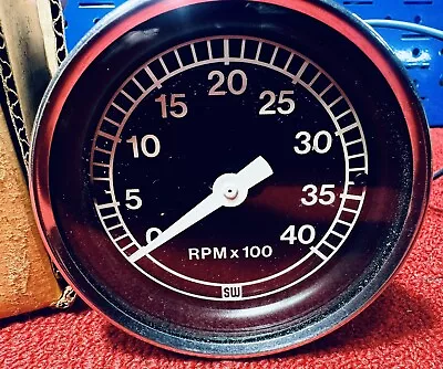 Nos Oem Stewart Warner Ford 4000 Rpm Tachometer Gauge 3 1/2” New In Box • $95