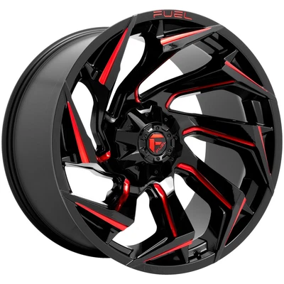 $464 • Buy Fuel D755 Reaction 20x9 5x4.5 /5x5  +20mm Black/Red Wheel Rim 20  Inch