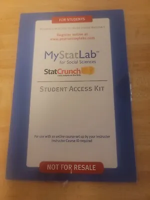 College MyStatLab For Social Sciences Access Card.  • $24.90