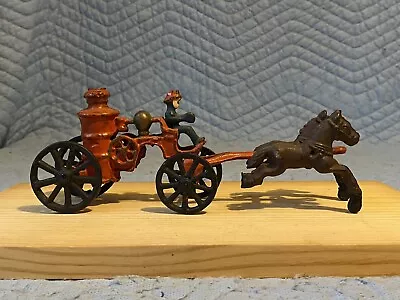 Horse Drawn Fire Engine Pumper Wagon Cast Iron • $11