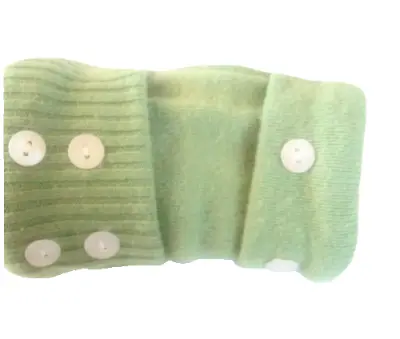 Fingerless Gloves Green Lime 100% Cashmere S M L Small Medium Large Os Mittens • $30.98