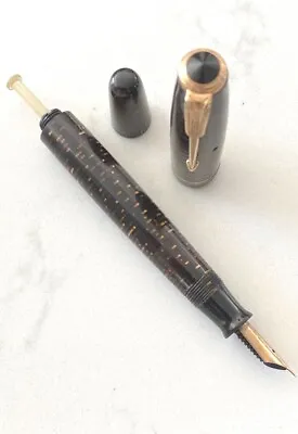 Vintage Parker Vacumatic JUNIOR Golden Brown Pearl Fountain Pen Restored • $169