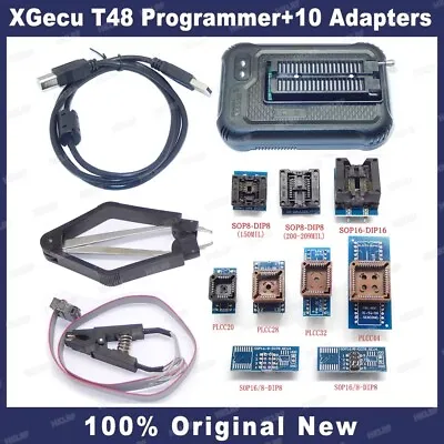 Speed USB EEPROM SPI Flash Programmer T48 With 10 Adapters Support 31000+ICs • $105.34