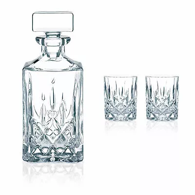 Nachtmann Noblesse 3-Piece Decanter And Whiskey Glass Set Clear 10.4 Oz. • $250