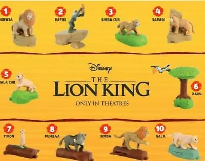 2019 McDONALD'S THE LION KING HAPPY MEAL TOYS Choose Your Character SHIPS NOW • $2.49