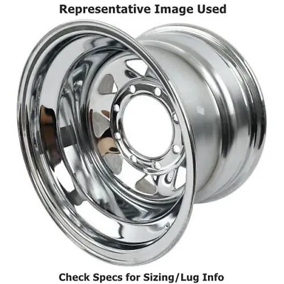 U.S. Wheel 75-5080 75 Series 8-Spoke 15x10 Wheel 8x6.5 Bolt Pattern Chrome NEW • $255.85