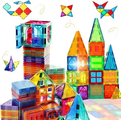 Magna Tiles Clear Colors 3D Set Magnetic Building Toy Magnet Blocks Kids • $50.03