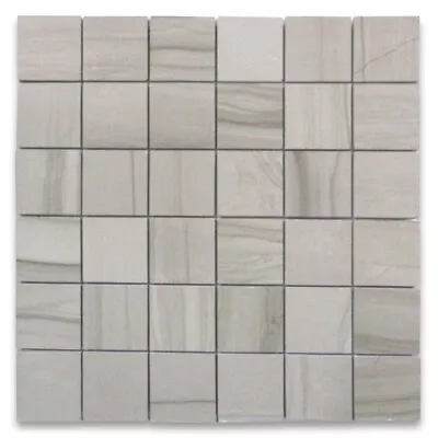 Y25XP Athens Grey Marble 2x2  Square Mosaic Tile Haisa Dark Shower Polished • $12.99