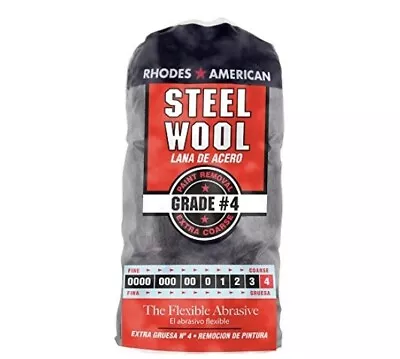 Rhodes American Steel Wool Grade 4 - Extra Coarse #4  12 Pads • $8.99