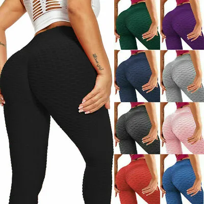 £8.99 • Buy Women Anti-Cellulite Gym Yoga Pants Leggings Lift Bum Push Up Sport Trousers,