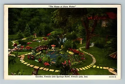 $7.99 • Buy French Lick IN-Indiana French Lick Springs Garden Pluto Water Vintage Postcard