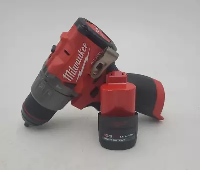 Milwaukee 3404-20 M12 FUEL™ Brushless 1/2  HammerDrill/Driver + 2.5Ah XC Battery • $74.99