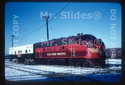 $6.99 • Buy Duplicate Slide EMD Electro-Motive Two Tone Red Paint F9A 462 & Test Car