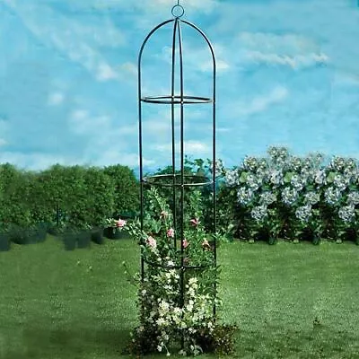£13.99 • Buy 1.9m Metal Garden Obelisk Outdoor Rose Arch Plant Climber Support Trellis Decor