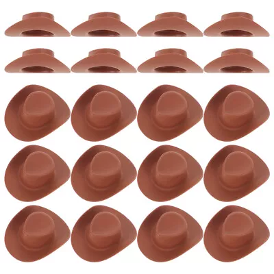 40Pcs Mini Cowboy Hats For Crafts - Brown- • $9.99