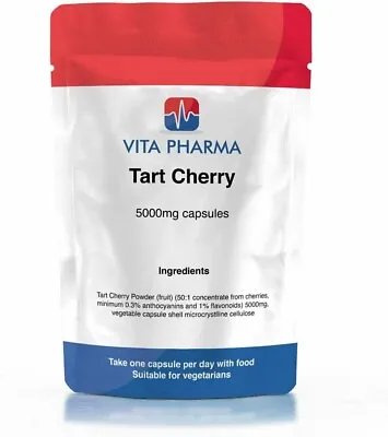 Tart Cherry Capsule-5000mg-Muscle Recovery Sport Endurance Sleep Aid VITAPHARA • £5.99