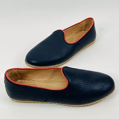 CHARIX BLUE LEATHER SLIDE ON FLATS LADIES SHOES Sz 40 US 9.5 WOMENS COMFORT • $119.95