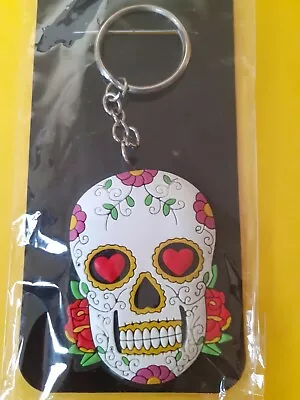 Mexican Sugar Skull Funky Keyrings. Day Of The Dead.  • £3.80