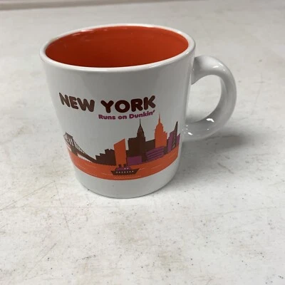 $10.95 • Buy Dunkin' Donuts Cup Mug With New York City Landscape In Orange/Brown/Purple Color
