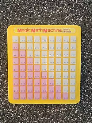 Vintage Magic Math Educational Keyboard Addition Subtraction Press & See Lanard • $14.99