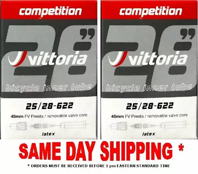 Vittoria Latex Tubes 700 X 25/28 48mm (RVC) Stem 2 Tubes Per Order • $29.80