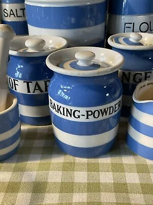 T G TG Green Cornishware Cornish Ware BAKING- POWDER Spice Sized Storage Jar • £65