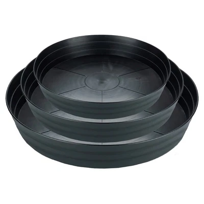 £8.50 • Buy Hydroponic Deep Round Plastic Plant Pot Saucer Dish Water Tray Base 12 16 18  