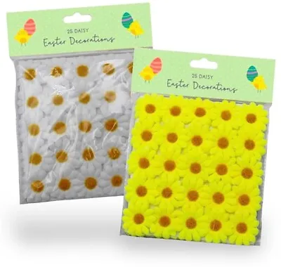 25 Daisies Craft Easter Bonnet Decorations White Yellow Daisies Easter Egg • £3.29