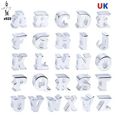 £17.99 • Buy S925 Charm Bead Alphabet Birthday Names Letter A - Z Plane Shiny Beautiful AFG