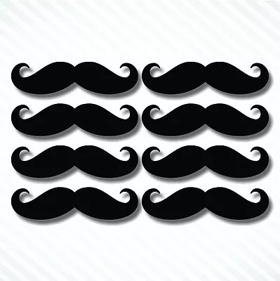 Mustache Die Cut Sticker Vinyl Decal Set Of 8 Macbook Pro Air Sticker Car Truck • $2.54