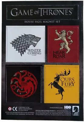 5x Game Of Thrones House Sigil Magnets Officially Licensed Collectable SEALED  • £4.94