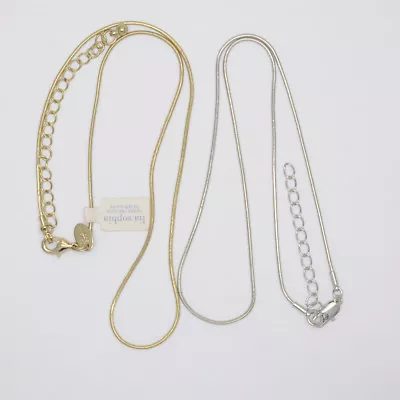 Lia Sophia Jewelry Snake Chain Silver Gold Tone Basic Classic Necklace Chain • $5.99