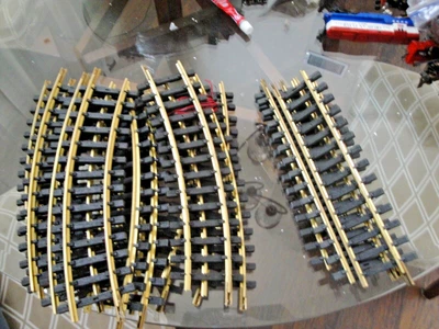$63 • Buy Aristocraft G Scale Brass Track 12 Curved 4 Straight