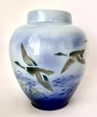 Vintage Collectable Lucknow Falcon Ware Misty Morn Flying Ducks Vase 20cm H • $58