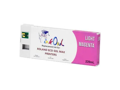 220ml InkOwl LIGHT MAGENTA Compatible Cartridge For Roland ECO-SOL MAX (ESL3-LM) • $47.95