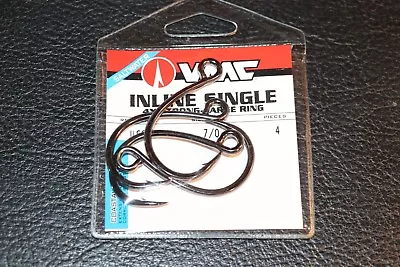 VMC ILS-70CB In Line Hook Size 7/0  4 Pack Coastal Black 4X Replacement Hooks • $4.89