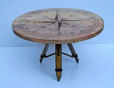 Nautical Compass Directional Tripod Coffee & Tea Table Restaurant & Cafe Decor • £189.86