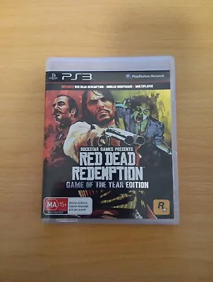 Red Dead Redemption Game Of The Year Edition PS3 PlayStation 3 With Map & Manual • $24.95