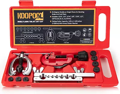 Double & Single Flaring Tool Kit For Brake Line HVAC System With Tube Cutter Ext • $39.34