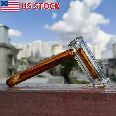 Glass Water Pipe Hammer Smoking Hookah Bong Bubbler Shisha Pipes Brown New • $10.99