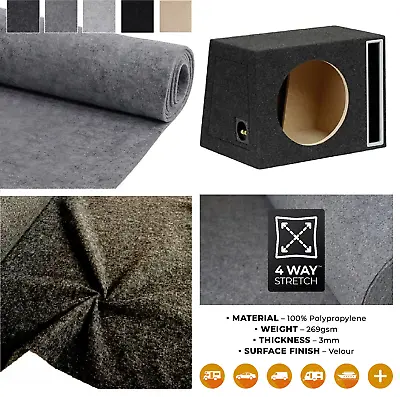 £190.83 • Buy Automotive Car Speaker Enclosure Acoustic Carpet Sub Bass Box Shelf Kit Cover