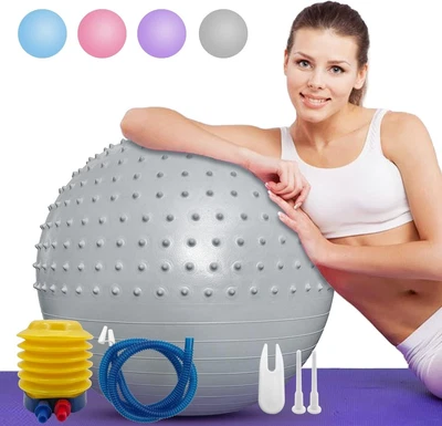 $19.99 • Buy Yoga Ball Exercise For Fitness Workout Balance Home Workout Ball Anti-Burst