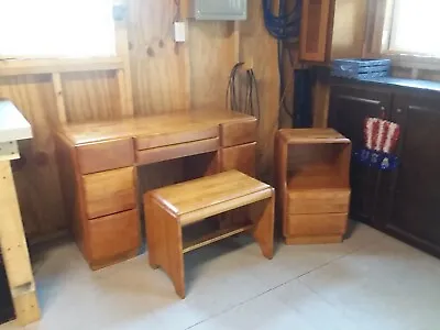 Vintage Art Deco Furniture Russell Wright Vanity/Student Desk Set (3 Pieces) • $1000
