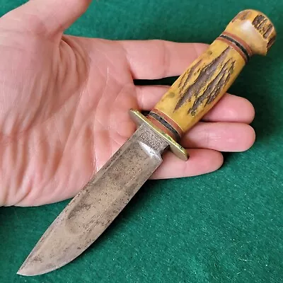 Old Vintage Antique Marbles Gladstone Fixed Blade Hunting Skinning Knife • $66