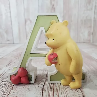 Disney Classic Pooh Letter A Is For Apple Nursery Decoration Figurine Wall Decor • $11.99